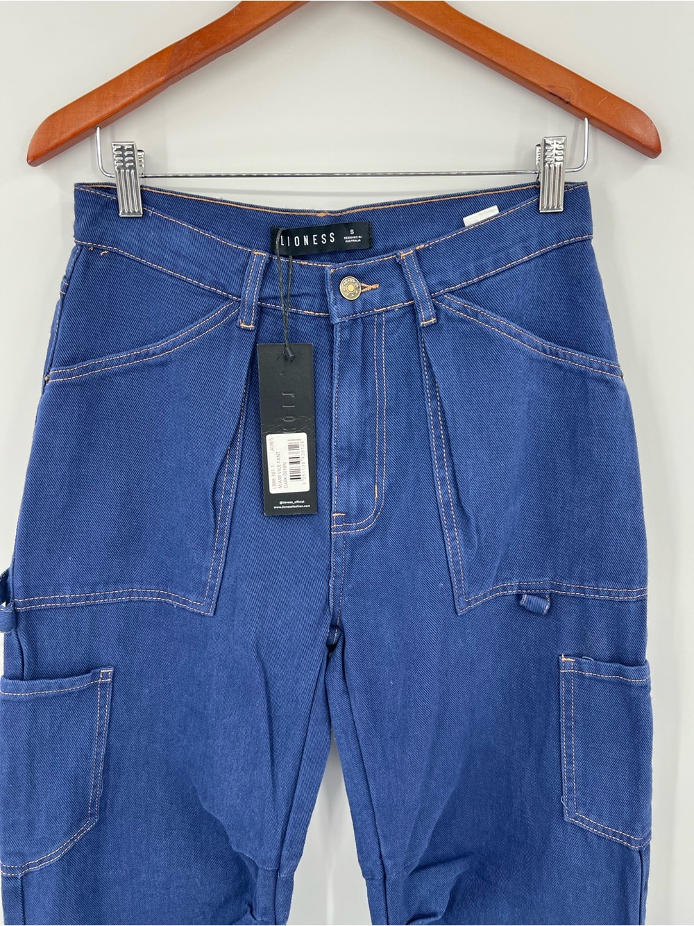 LIONESS Miami Vice Pant Dark Denim Size S - Picture 5 of 10